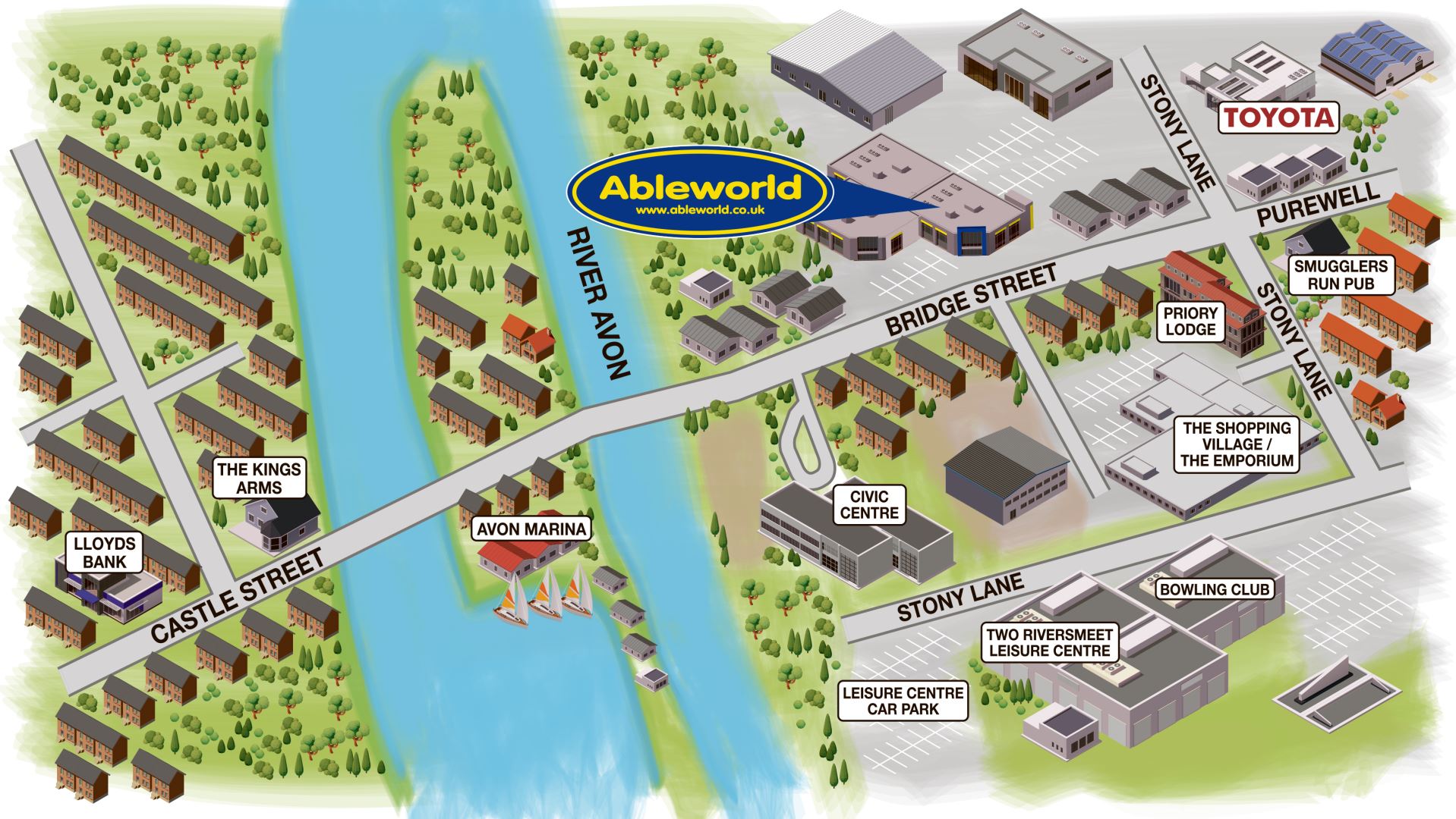 Ableworld Christchurch map